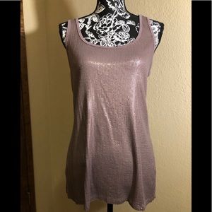 Dusty plum sequins tank